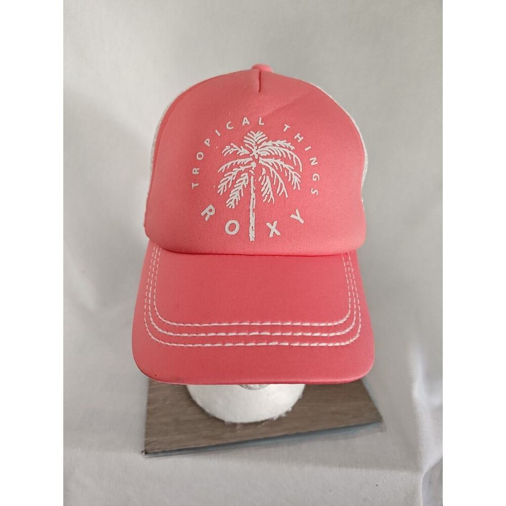 Roxy Lightweight Baseball Hat Pink White Adjustable Summer‎ Cap trucker Women's